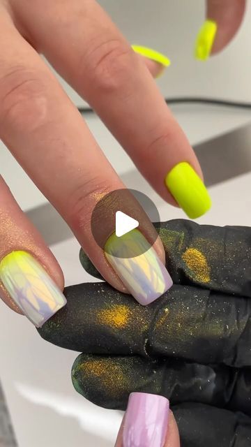 Nails 💗 Nail art 💗 Manicure on Instagram: "Aurora neon nails 💛🤍✨ by @o_pro_nails 

#yellownails #chromenails #chromenails😍💅💣 #ritzyuk #ombrenails #neonnails #yellownails #yellownails💛 #shortnails #nailstutorial #tutorial #leicesternails #leicesternailtech #leicester #leicestershire" Pro Nails, Neon Nails, Yellow Nails, Chrome Nails, Nails Nail, Ombre Nails, Leicester, Nail Tech, Short Nails