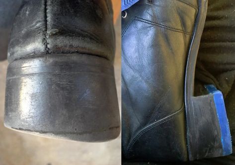 From Bleak to Chic: How to Repair Unevenly Worn Heels at Home : 5 Steps - Instructables Heel Repair, Rubber Cement, Shoe Repair, I Cool, Cobbler, Gel Pens, Dollar Stores, At Home, Repair