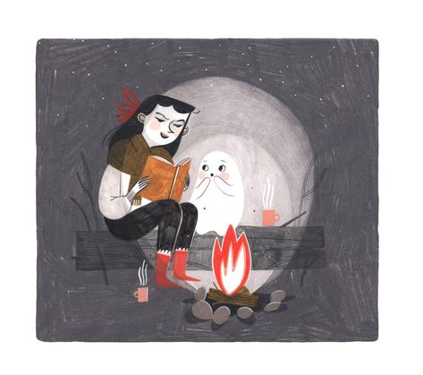 Rebecca Green - BOOKS 100 Best Books, Rebecca Green, Ghost Family, Green Illustration, Book Festival, Family Illustration, Make Friends, A Ghost, Science Fair