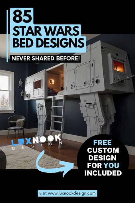 Star Wars Themed Beds: Navigate the Universe in Comfort Star Wars Bedroom Boys, Star Wars Room Ideas, Star Wars Bed, Boy Bedrooms, Star Wars Bedroom, Custom Bunk Beds, Boys Bedroom Makeover, Star Wars Room, Big Boy Bedrooms