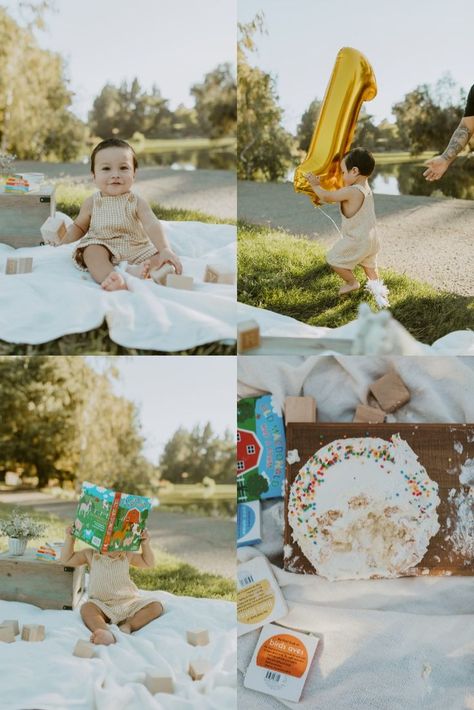 First birthday photoshoot in Davis, CA Birthday balloon number one 1 lifestyle bay area sacramento napa valley cake smash neutral colors first birthday primer cumpleanos bebe happy birthday 1 year old gold balloon Outdoor Cake Smash, Diy Smash Cake, First Birthday Photoshoot, Baby First Birthday Themes, Cake Photoshoot, Boys 1st Birthday Party Ideas, 1st Birthday Pictures, Photoshoot Outdoor, 1st Birthday Photoshoot