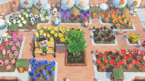 Fairycore Island, Small Flower Gardens, Ac New Leaf, Animal Crossing Funny, Rainbow Garden, Animal Crossing Guide, Animal Crossing Wild World, Acnh Ideas, Deco Nature