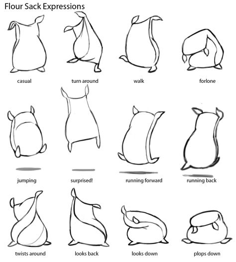 Flour Sack Reference | Animator Island Sack Reference, Island Reference, Character Design Tutorial, Character Design Cartoon, Header Design, Animation Sketches, Animation Tutorial, Gesture Drawing, Desenho Tattoo