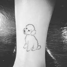 The 14 Best Poodle Dog Tattoo Ideas Bichon Frise Tattoo Ideas, Bishon Dogs Tattoo, Puddle Tattoo Dog, Miniature Poodle Tattoo, Puddle Tattoo, Bichon Frise Tattoo, Toy Poodle Tattoo, Poodle Tattoo Ideas, Poodle Tattoo