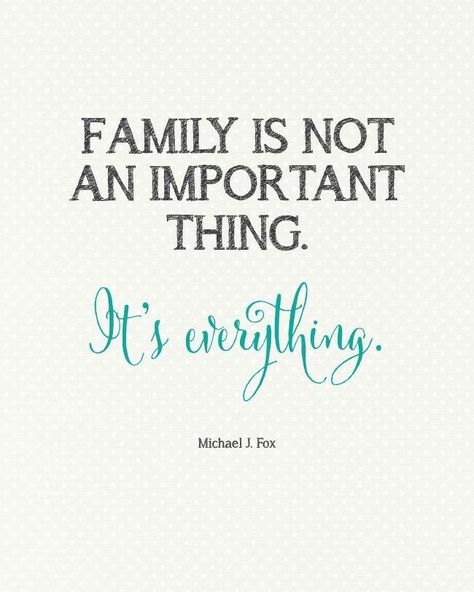 Family is not an important thing. It's everything. Family Is Everything Quotes, Family Motivational Quotes, Truth Ideas, Quotes Family, Important Quotes, Family Together, Family Is Everything, Super Quotes, Trendy Quotes