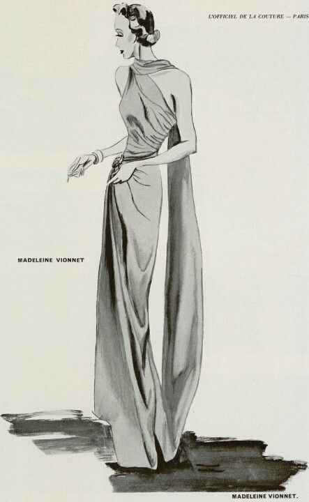 Vionnet Vintage Fashion 1930s, Madeleine Vionnet, Mode Glamour, Fashion Illustration Vintage, 30s Fashion, Look Retro, 1930s Fashion, Mode Chic, Vintage Couture