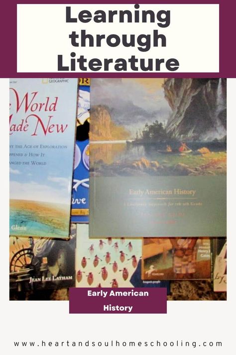 Learning through Literature: Early American History via @destinyblogger History Curriculum, Homeschool History, Literature Books, Study History, Early American, Homeschool Curriculum, Teaching Reading, Book Lists, American History