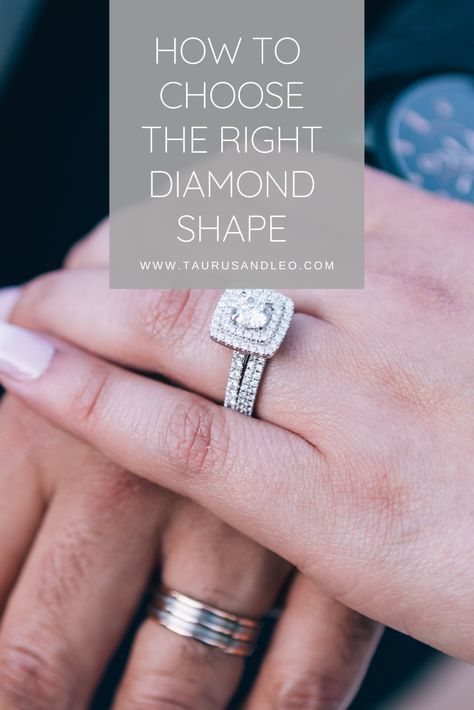 Engagement Rings For Large Fingers, Best Ring Shape For Your Hand, Engagement Rings Shape Guide, Engagement Ring Shapes Chart, Carat Sizes On Hand, Diamond Cut Chart, Carat Size Guide, Diamond Ring Shape, Diamond Meaning