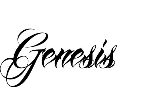 Tattoo Name Genesis using the font style Anha Queen Script Genesis Tattoo, Tatto Name, Boys Names, Name Creator, Own Tattoo, Create Your Own Tattoo, Tattoo Name, Classy Tattoos, Font Names