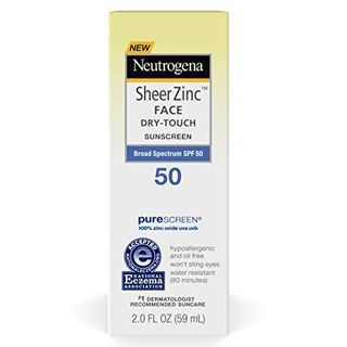 Neutrogena SheerZinc Dry-Touch Sunscreen SPF 50 Zinc Sunscreen, Facial For Dry Skin, Facial Sunscreen, Sunscreen Spf 50, Beauty Kit, Face Lotion, Mineral Sunscreen, Broad Spectrum Sunscreen, Moisturizing Lotions