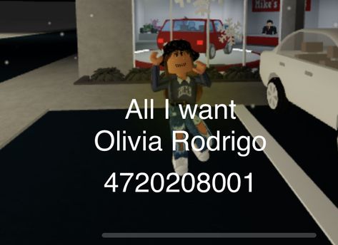 Poster Codes For Bloxburg, Code For Bloxburg, Id Bloxburg, Codes For Bloxburg, Olivia Rodrigo, All I Want, I Want, Coding, Songs