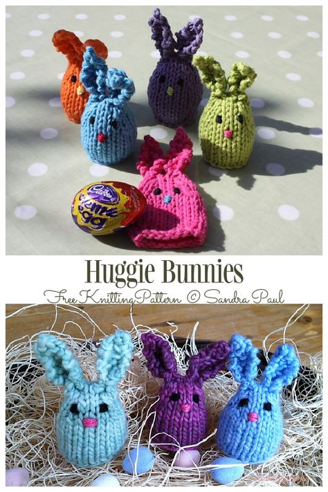 Egg Cosy Knitting Patterns Free, Knitted Egg Cosies Free Pattern, Knitted Easter Eggs Free Pattern, Knitted Easter Crafts Free Patterns, Easter Bunny Knitting Patterns Free, Cream Egg Covers Knitted Free Pattern, Easter Knitting Patterns Free, Rainbow Guides, Easter Knitting Patterns