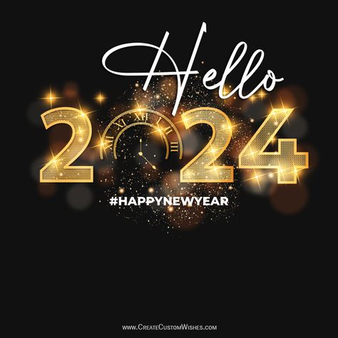 Write Name on Hello 2024 New Year Wishes Image New Year Pics, New Year's Eve Wishes, Hello 2023, Brochure Design Layouts, New Year Wishes Images, Happy New Year Text, Happy New Year Pictures, Happy New Year Gif, Happy New Year Photo