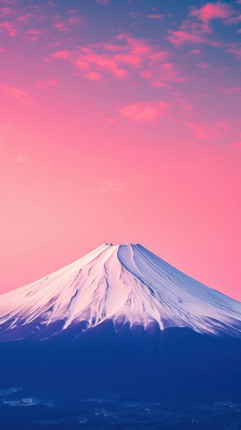 Fuji mountain background outdoors volcano horizon.  | premium image by rawpixel.com / Ling Mountain Iphone Wallpaper, Iphone Wallpaper Plain, Mountain Minimalist, Gunung Fuji, Minimalist Iphone Wallpaper, Wallpaper Plain, Fuji Mountain, Monte Fuji, Mountain Background