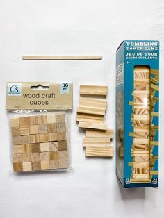 Diy Jenga Blocks Ideas, Diy Jenga, Jenga Crafts, Dollar Tree Diy Home Decor, Dollartree Diy, Jenga Blocks, Wood Block Crafts, Budget Crafts, Laser Projects