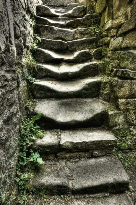 Old worn out stairs Foto Scale, Stone Steps, Stone Stairs, Take The Stairs, Odaiba, Stair Steps, Garden Pathway, Stairway To Heaven, Old Building