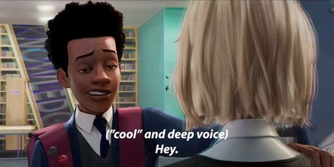 out of context spider-verse🕷 no Twitter: "… " . Miles Morales Hey, Out Of Context, Miles Morales, Spider Verse, Movies And Tv Shows, The Voice, Spiderman, Funny Memes, Tv Shows