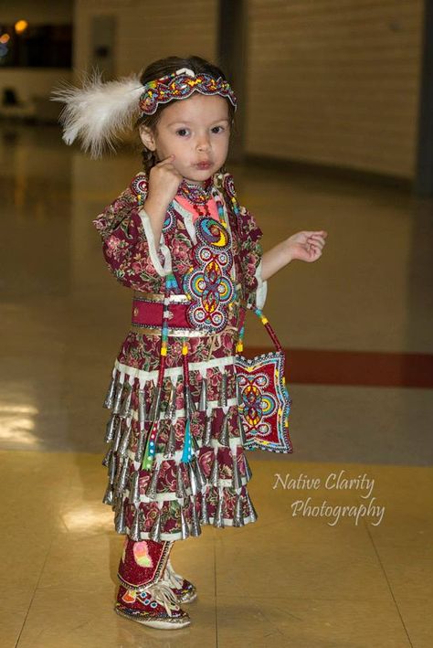 In honor of the indigenous people of North America who have influenced our indigenous medicine and spirituality by virtue of their being a member of a tribe from the Western Region through the Plains including the beginning of time until tomorrow Jingle Dress Regalia, Jingle Dancer, Indigenous Medicine, American Clothes, Native Child, Moon Pics, Native American Dance, Powwow Regalia, Jingle Dress