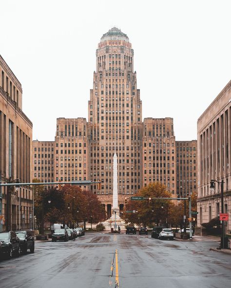 City Hall with autumn color, in downtown Buffalo, New York Buffalo City, Rail Transport, Buffalo New York, Hotel Motel, Posters Framed, Image House, City Skyline, City Hall, Framed Wall