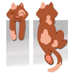 Silhouette Design Store - browse-my-designs Cat Bookmarks Diy, Cute Draws, Applique Animals, Lapbook Ideas, Anime Crafts Diy, Silhouette Curio, Cat Printable, Anime Crafts, Easy Diy Gifts