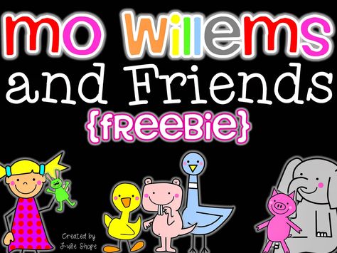 Ms. Shope's Class: Mo Willems {Author Study} Author Study Kindergarten, Mo Willems Activity, Friends Printables, Mo Willems Author Study, Mo Williams, Read Aloud Activities, Author Study, Mo Willems, Elementary Library