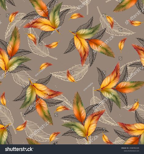 Leaves Allover Pattern Beautiful Pattern Colorful Stock Illustration 2338781325 | Shutterstock Laces Design, Allover Design, Abstract Pattern Design, Borders Design, Allover Pattern, Digital Borders Design, Flower Art Images, September 23, Colorful Artwork