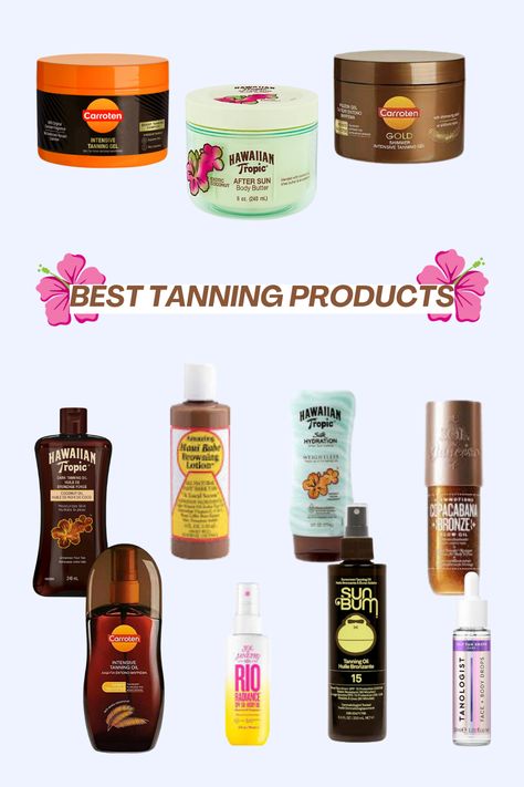 #tan #summer #girl #product #sun #skincare #beauty #trending #oil #makeup After Tanning Routine, Vacation Tips Hacks, Summer Essentials Aesthetic, Hawaiian Products, Hawaiian Tropic Tanning Oil, Best Tanning Products, Tan Routine, Best Tanning Oil, Tanning Aesthetic