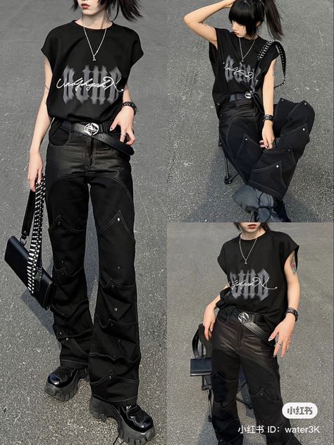 fully credit to right owner 2000s Punk Aesthetic Outfits, Japanese Punk Aesthetic, Punk Aesthetic Outfit, 2000s Punk Aesthetic, Ropa Punk Rock, Japanese Punk, 2000s Punk, Punk Street Style, Punk Style Outfits