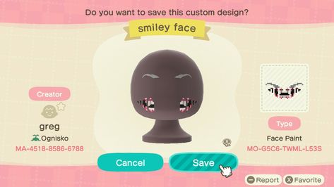 Acnh Monster High Designs, Eyebrows Acnh Code, Face Designs Acnh, Goth Face Paint Animal Crossing, Acnh Vampire Face Design, Acnh Halloween Face Paint, Acnh Make Up Face Paint, Demon Slayer Animal Crossing Design, Acnh Makeup Codes