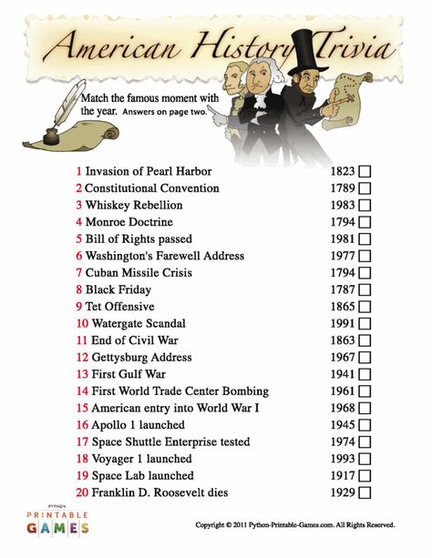 Printable Trivia Games, Quizzes With Answers, Study Background, Monroe Doctrine, American History Timeline, 4th Of July Games, History Questions, Homeschool Social Studies, American Games