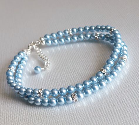 Blue Pearl Bracelet, Bridal Necklaces, Blue Wedding Jewelry, Pearl Bracelet Wedding, Blue Pearls, Pearl Bridal Jewelry, Pearl Jewelry Wedding, Bridal Earrings Pearl, Dainty Bracelet