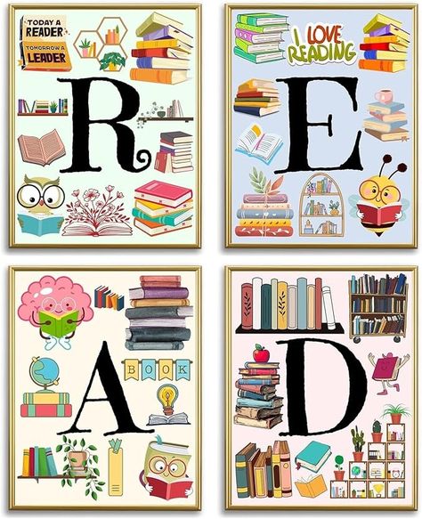 Amazon.com: Reading Posters for Classroom Reading Corner Decor,Reading Strategies Posters for Classroom Library Decor,Read Sign Bulletin Board Set for Pre School Elementary Middle School Daycare Wall Art Decor : Office Products Reading Corner Elementary Classroom, Reading Posters For Classroom, Elementary Library Decor, School Library Decorating Ideas, Daycare Wall Art, Classroom Library Decor, Reading Corner Decor, Classroom Reading Corner, Classroom Bulletin Boards Elementary