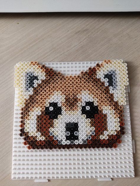 Perler Bead Animals, Perler Bead Patterns Disney, Disney Hama Beads Pattern, Perleplader Ideas, Hama Beads Animals, Panda Head, Hamma Beads Ideas, Easy Perler Bead Patterns, Melty Bead Patterns