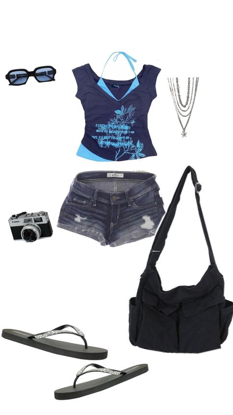 #summer #outfit #aesthetic #lookbook 2000 Summer Outfits, Summer Outfits Outer Banks, 2010 Aesthetic Outfits, Edgy Y2k Outfits, Polyvore Outfits Summer, Imaginary Characters, Outer Banks Aesthetic Outfits, Aesthetic Lookbook, Outfit Outer