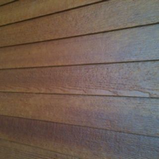 CertainTeed faux wood siding Exterior Wood Siding Ideas, Wood Siding Ideas, Weathered Wood Siding, Vinyl Log Siding, Cabin Siding, Log Cabin Siding, Benjamin Moore Exterior Paint, Northwest Contemporary, Benjamin Moore Exterior