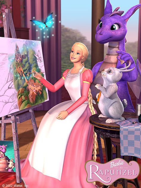 Anyone else remember the original Barbie Rapunzel before tangled? Barbie As Rapunzel, Barbie Rapunzel, Timmy Turner, Princess And The Pauper, Friend Painting, Charmmy Kitty, Barbie Cartoon, Princess Movies, Barbie Images