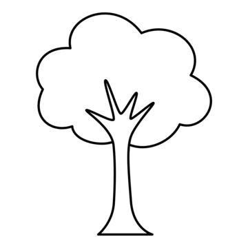 Small Tree Drawing Simple, Plants Simple Drawing, Simple Tree Sketch, Easy Tree Drawing Step By Step, How To Draw A Simple Tree, Draw Trees Simple, Tree Sketches Simple, Plant Outline Drawing, Simple Forest Drawing