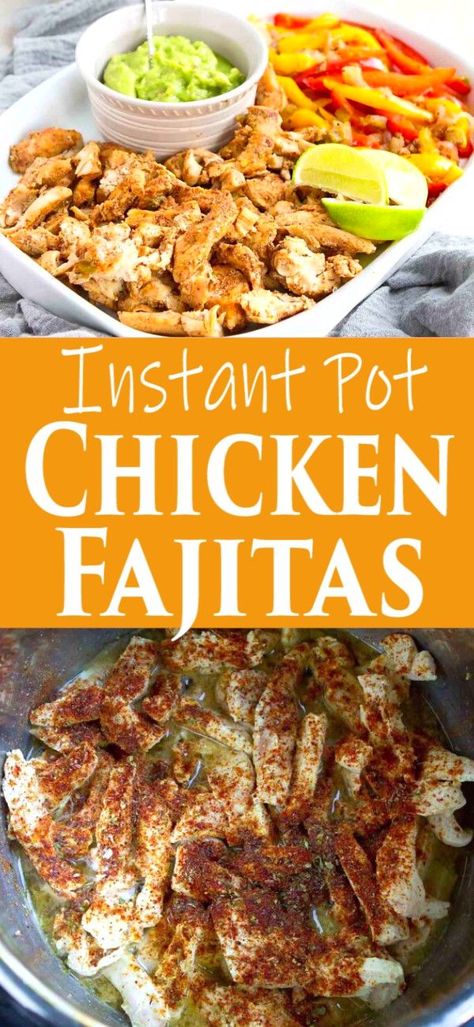 Instant Pot Chicken Fajitas with peppers and onions is a super quick, easy meal that the whole family loves. No worries if you don’t have a pressure cooker – stovetop instructions are included. 238 calories and 0 Weight Watchers SP | For A Crowd | Pressure Cooker | Healthy | Instapot | Seasoning | Low Carb | Gluten Free #lowcarb #glutenfree #chickenfajitas #chickenrecipes #instantpot #pressurecooker #weightwatchers Instant Pot Chicken Fajitas, Instapot Ideas, Low Carb Instant Pot Recipes, Freezer Recipes, Chicken Fajita Recipe, Healthy Chicken Recipes Easy, Pot Recipes Easy, Fajita Recipe, Healthy Instant Pot Recipes