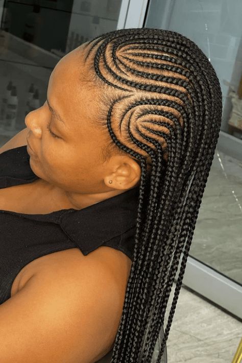 braid styles, hairstyle inspiration, hair trends Simple All Back Cornrows Hairstyles, Simple Fulani Braids, Cornrows With Box Braids, Latest Braided Hairstyles, Latest Hair Braids, Cornrows Natural Hair, Cornrows Braids For Black Women, Braid Trends, Braided Hairstyles For Black Women Cornrows