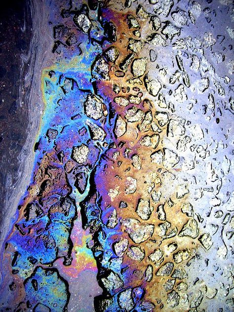 Terrible for the environment, excellent for the eyes. To look at, that is. Foto Macro, Metallic Rainbow, Texture Inspiration, Oil Slick, Pattern Texture, Surface Textures, Color Textures, Of Wallpaper, Texture Art