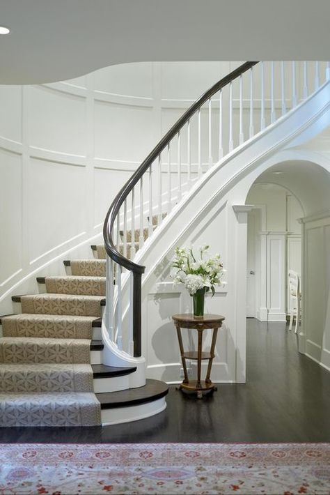 Stairs, Property, Building, Ceiling, Room, Interior design, Handrail, Home, House, Architecture, Staircase Styling, Carpeted Staircase Ideas, Carpeted Staircase, Round Stairs, Staircase Styles, Austin Interior Design, Carpet Staircase, Circular Stairs, Creative Flooring