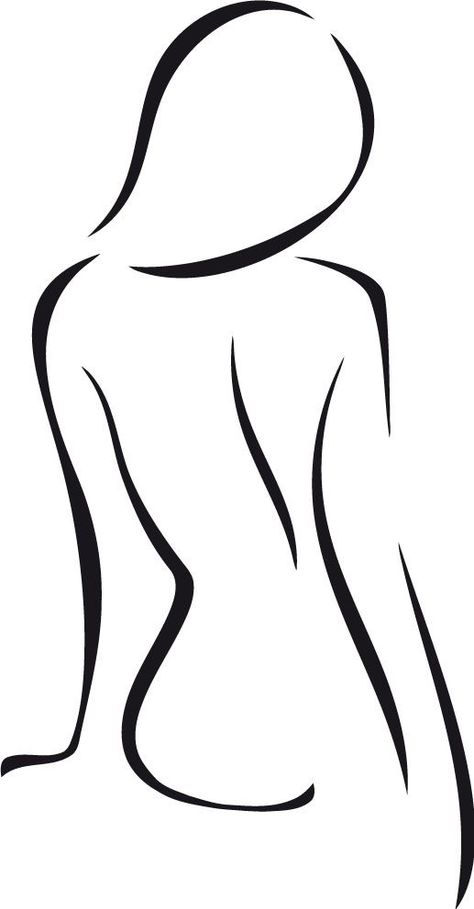 Silhouette Drawing Ideas Simple, Siluette Woman Silhouettes, Body Silhouette Drawing, Woman Silhouette Drawing, Women Silhouette Art, Female Silhouette Art, Abstract Silhouette, Silhouette Drawing, Line Art Design