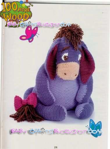 Eeyore: free pattern Confection Au Crochet, Yarn Projects, Baby Crafts, Knit Or Crochet, Crochet For Kids, Crochet Patterns Amigurumi, Crochet Dolls, Stuffed Animal Patterns, Crochet Doll