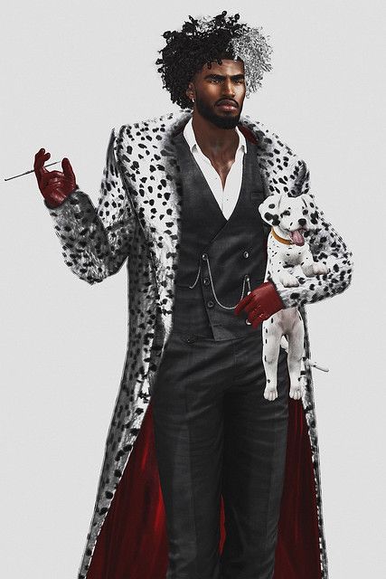 Cruella De Vil Cosplay | Jc Valentino | Flickr Villan Costume For Men, Cruella Deville Costume Men, Villian Costumes Men, Villain Costumes Men, Men Cosplay Ideas, Cruella Costume Ideas, Cool Halloween Costumes For Men, Male Cruella, Halloween Outfit Men