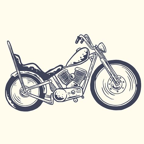 Chopper Tattoo, Vintage Chopper, Vintage Motorcycle Art, Art Moto, Kustom Kulture Art, Memories Ideas, 10 Tattoo, Moto Logo, Illustration Black And White