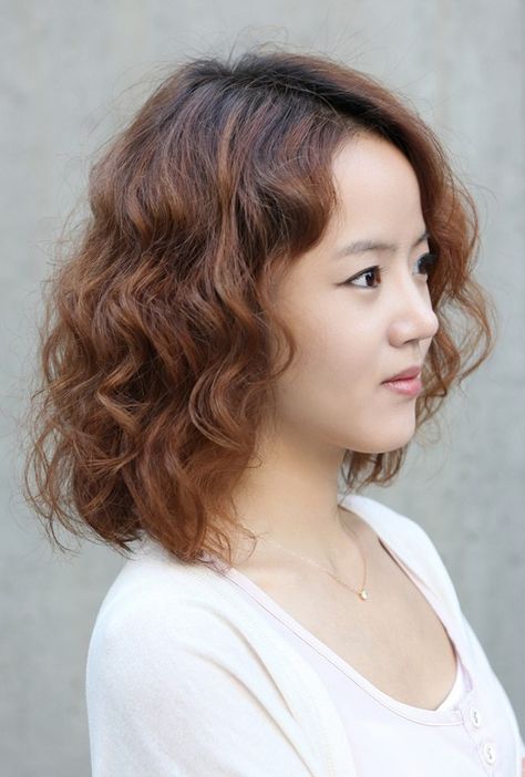 20130423_4 Perm Fine Hair, Mama Hairstyle, Japanese Perm, Curly Asian Hair, Short Curly Hairstyles For Women, Korean Short Hair, Cute Curly Hairstyles, Asian Short Hair, Medium Curly Hair Styles