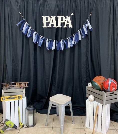 Father's Day Decor, Father’s Day Photo Backdrop, Fathers Day Decorations For Church, Fathers Day Photo Booth Church, Father Day Decoration Ideas, Fathers Day Centerpiece Ideas, Father’s Day Photo Booth, Father’s Day Decor, Fathers Day Backdrop Ideas