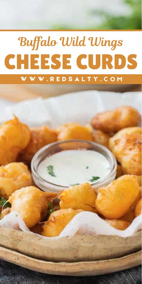 Looking for a tasty, cheesy snack? Buffalo Wild Wings Cheese Curds recipe is the answer!
#CheeseCurdsRecipe #BuffaloWildWings Buffalo Wild Wings Southwest Ranch, Buffalo Wild Wings Recipe, Homemade Cheese Curds, Buffalo Wild Wings Sauces, Cheese Curds Recipe, Polvorones Recipe, Cooking Bananas, Fried Steak Recipes, Wing Sauce Recipes