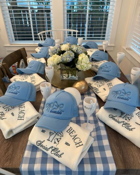 you can never go wrong with gifting your girls trucker hats and cozy sweatshirts on your bach trip 🐚🥂 Cape Cod Bachelorette Party Ideas, Bach Trip Gifts, Cape Cod Bachelorette Party, Bachelorette Inspo, Girl Trucker, Birthday Aesthetic, Seaside Beach, Group Travel, Cabin Crew