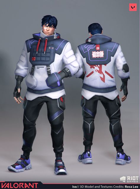 ArtStation - Valorant Agent Iso Punk Character, Techwear Jacket, Bottle Design Packaging, Masked Man, Action Poses, Cartoon Character Design, Overwatch, Anime Character Design, Cartoon Characters